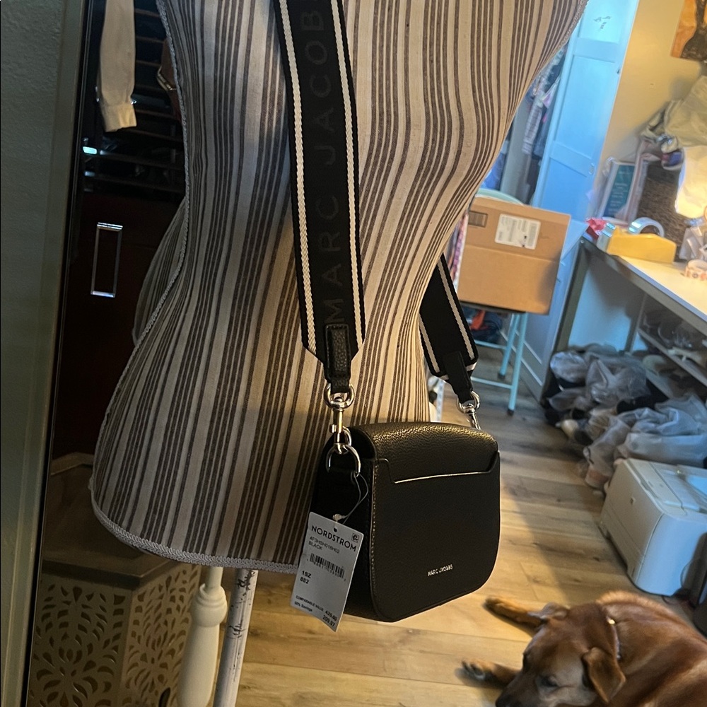 Marc Jacobs, Black Leather Signet Turnlock crossbody/Shoulder Bag - Picture 10 of 11